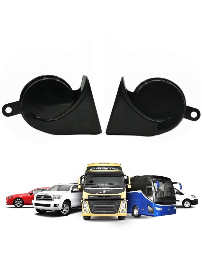 MRHORN MR-80-002 Snail Horn Set 12V Twin Tone 400Hz 500Hz 105-118dB Loud Car Horn for Cars SUV Truck Universal Electric Dual Tone High Low Frequency Strong Clear Sound OE Type Easy Install Waterproof Black Motorcycle Bus Safety Warning Alert 12 - Image 3